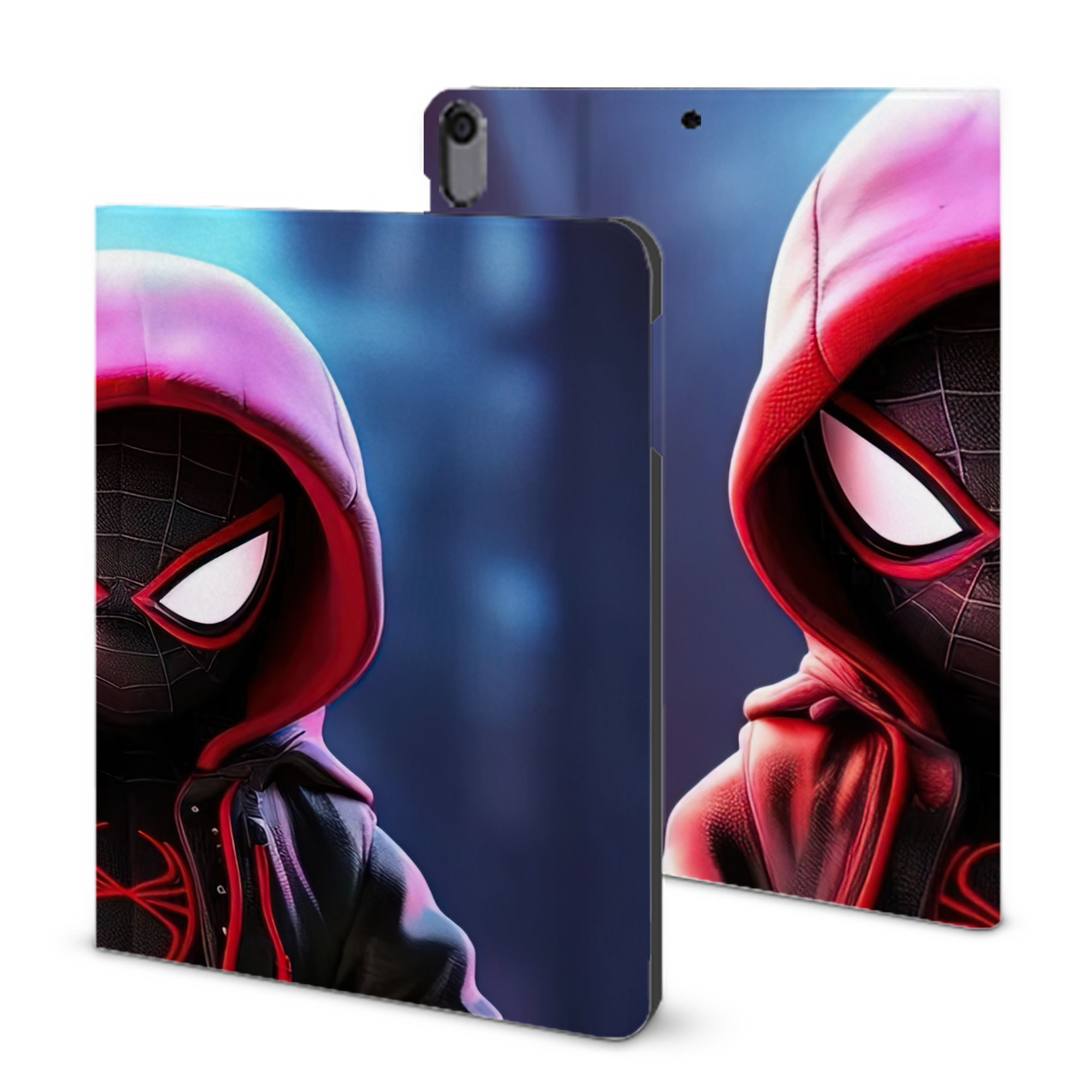 （画像用） Spider Man スパイダーマン IPad ケース ブック型 PUレザー TPU 耐衝撃 軽量 薄型 ペン収納なし 全面保護 IPad 各モデル対応
